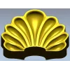 Scallop Fan Applique STL 3D Model for CNC