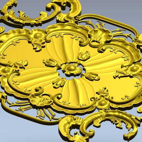 Барочная розетка - 3D модель STL для ЧПУ