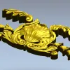 Картуш с раковиной - декоративная stl модель для ЧПУ