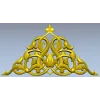 Угловой растительный декор - 3D модель STL для ЧПУ