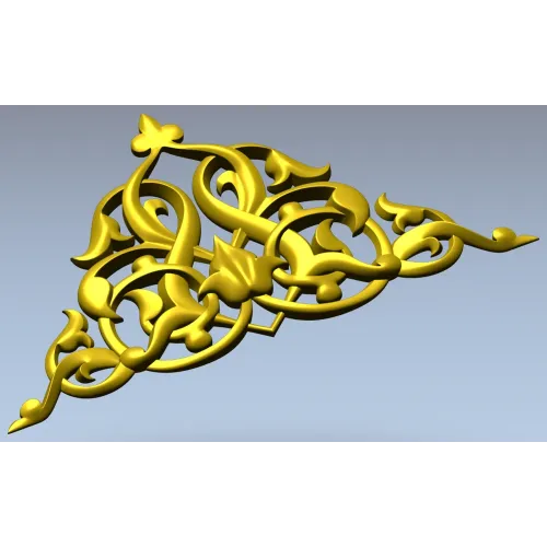 Угловой растительный декор - 3D модель STL для ЧПУ
