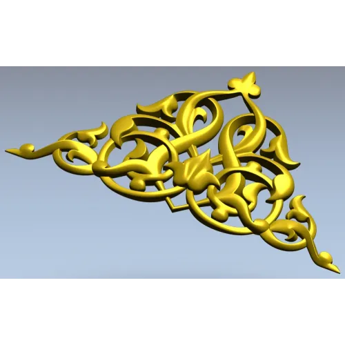 Угловой растительный декор - 3D модель STL для ЧПУ