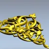 Угловой растительный декор - 3D модель STL для ЧПУ
