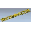 Baroque Acanthus Horizontal Ornament STL for CNC