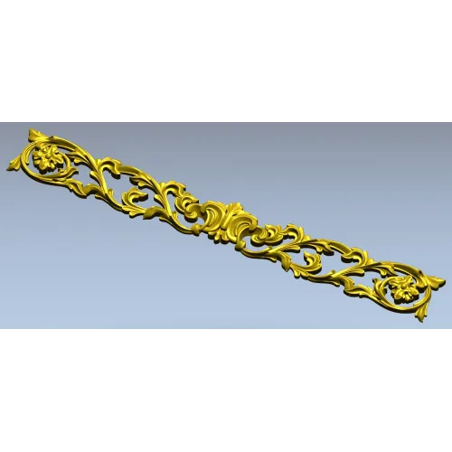 Baroque Acanthus Horizontal Ornament STL for CNC