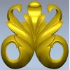 Акантовый картуш STL для ЧПУ - барочный декор