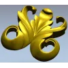 Акантовый картуш STL для ЧПУ - барочный декор