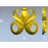 Акантовый картуш STL для ЧПУ - барочный декор