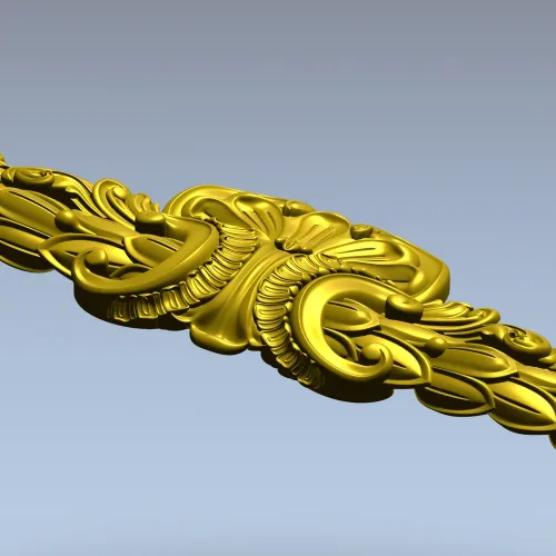 Aurelia Acanthus Cartouche - STL 3D Model for CNC