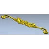 Floral Ribbon Cartouche - STL 3D Model for CNC