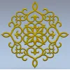 Круглая розетка "Арабеска" - 3D модель STL для ЧПУ
