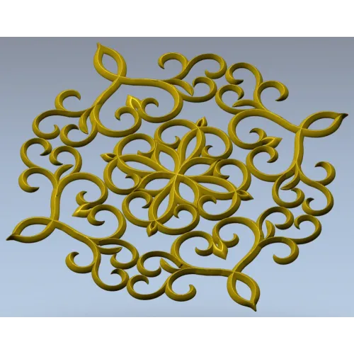 Круглая розетка "Арабеска" - 3D модель STL для ЧПУ