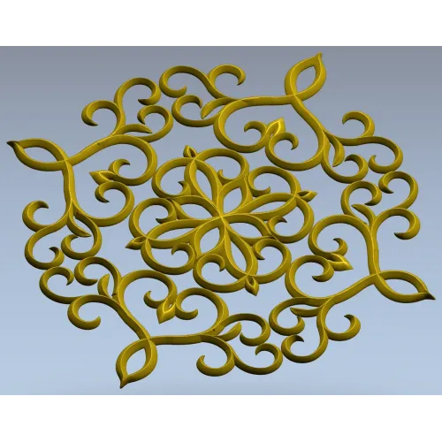Круглая розетка "Арабеска" - 3D модель STL для ЧПУ