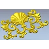 Рокайльный картуш с веерной раковиной - STL для ЧПУ