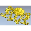 Рокайльный картуш с веерной раковиной - STL для ЧПУ
