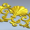 Рокайльный картуш с веерной раковиной - STL для ЧПУ