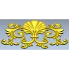Рокайльный картуш с веерной раковиной - STL для ЧПУ