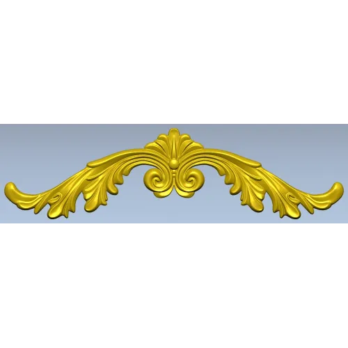 Rococo Acanthus Crest - STL 3D Model for CNC Milling