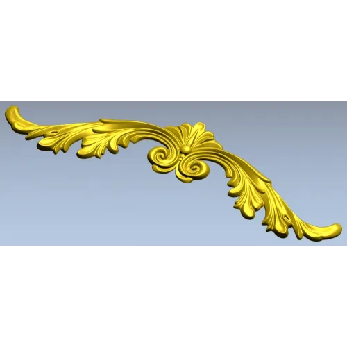 Rococo Acanthus Crest - STL 3D Model for CNC Milling