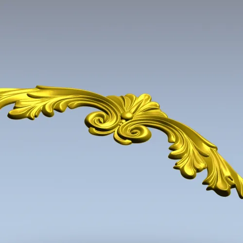 Rococo Acanthus Crest - STL 3D Model for CNC Milling