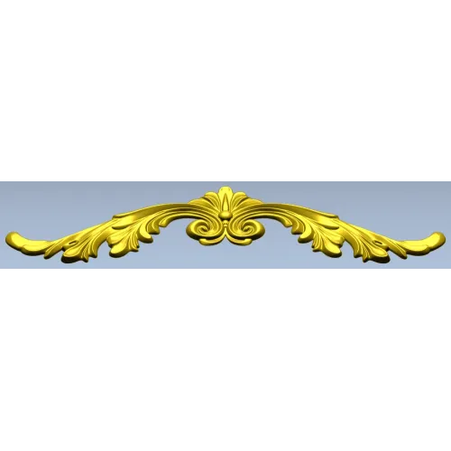 Rococo Acanthus Crest - STL 3D Model for CNC Milling