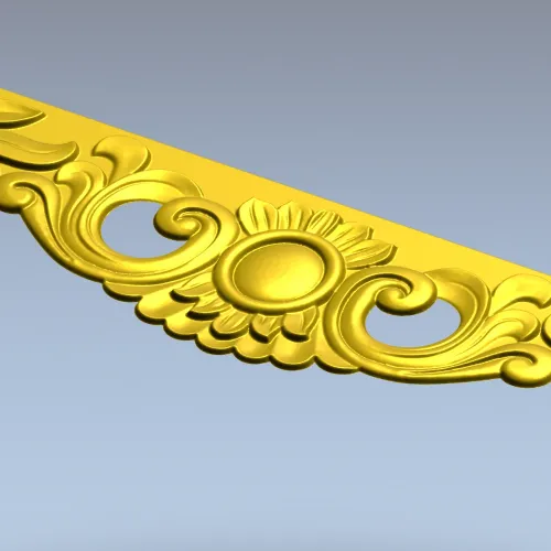 Ornate Cartouche STL 3D Model for CNC Milling