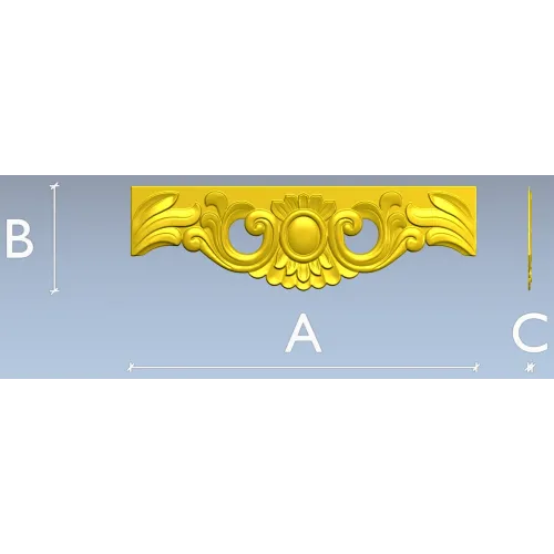 Ornate Cartouche STL 3D Model for CNC Milling