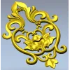 3D модель STL - картуш с лотосом для ЧПУ фрезера