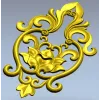 3D модель STL - картуш с лотосом для ЧПУ фрезера
