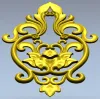 3D модель STL - картуш с лотосом для ЧПУ фрезера