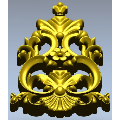 Ornate Acanthus Cartouche - STL 3D Model for CNC