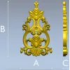 Ornate Acanthus Cartouche - STL 3D Model for CNC