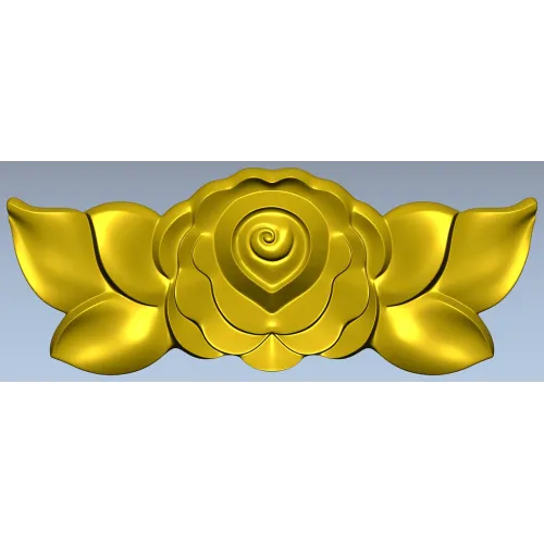 High-relief Rose Applique STL for CNC