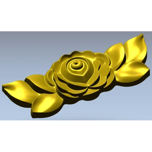 High-relief Rose Applique STL for CNC