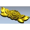 High-relief Rose Applique STL for CNC