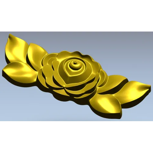 High-relief Rose Applique STL for CNC