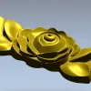 High-relief Rose Applique STL for CNC