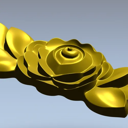 High-relief Rose Applique STL for CNC