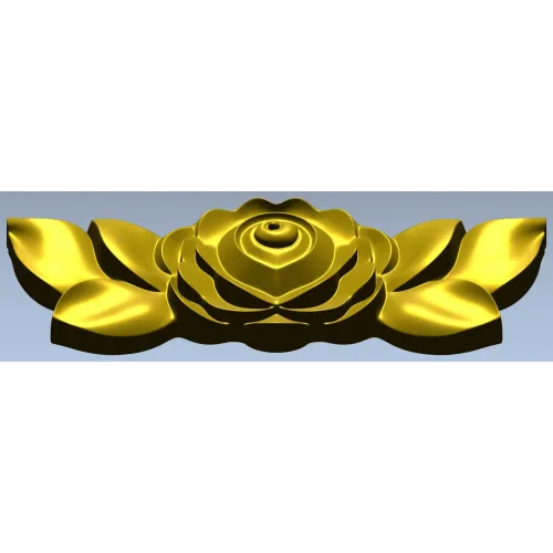 High-relief Rose Applique STL for CNC