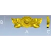 High-relief Rose Applique STL for CNC