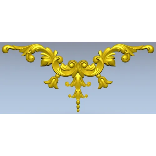 Rococo Acanthus Centerpiece - STL for CNC carving