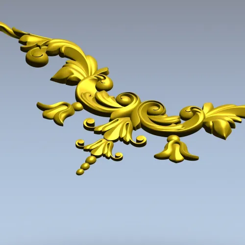Rococo Acanthus Centerpiece - STL for CNC carving
