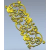 Вертикальный барочный орнамент в три медальона - STL для ЧПУ