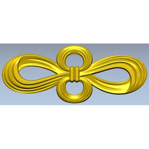 Decorative Ribbon Bow STL 3D Model for CNC Milling