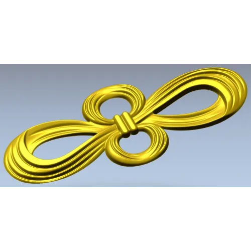 Decorative Ribbon Bow STL 3D Model for CNC Milling