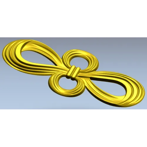 Decorative Ribbon Bow STL 3D Model for CNC Milling