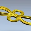 Decorative Ribbon Bow STL 3D Model for CNC Milling