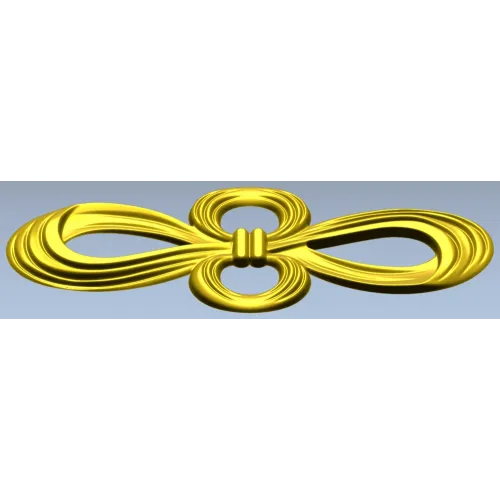 Decorative Ribbon Bow STL 3D Model for CNC Milling