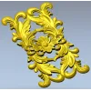 Картуш "Флора" - декоративная 3D модель STL для ЧПУ