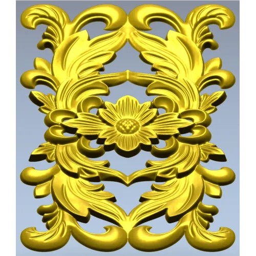 Картуш "Флора" - декоративная 3D модель STL для ЧПУ